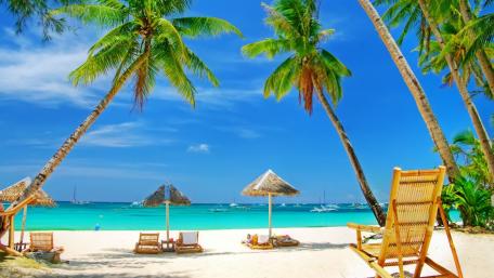 Tropical summer vacation wallpaper