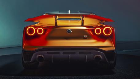 Nissan GT-R rear view wallpaper