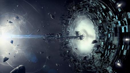 Wormhole in space wallpaper