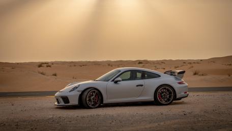 Dream Car in a Desert Oasis wallpaper