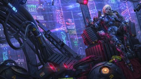 Cyberpunk girl wallpaper