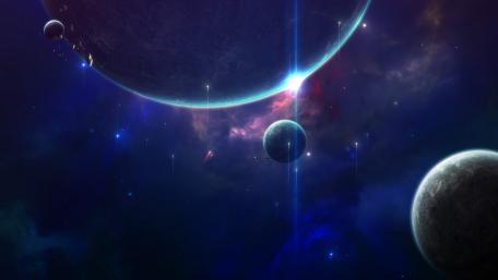 Blue universe wallpaper