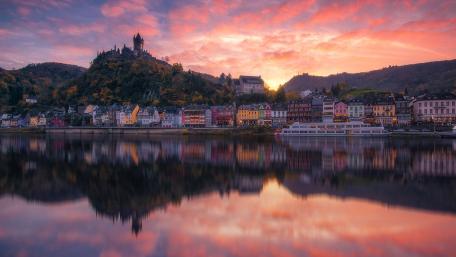 Cochem at sunset wallpaper
