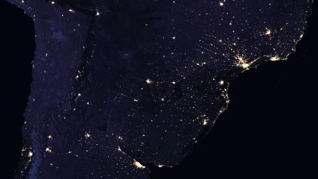 Night Lights of Southern South America 2016 wallpaper