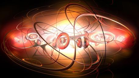 3D red abstraction wallpaper