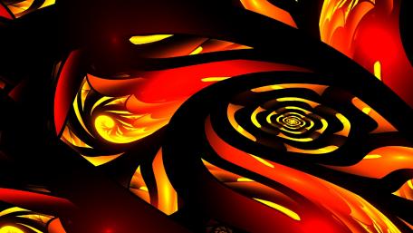 Orange fractal art wallpaper