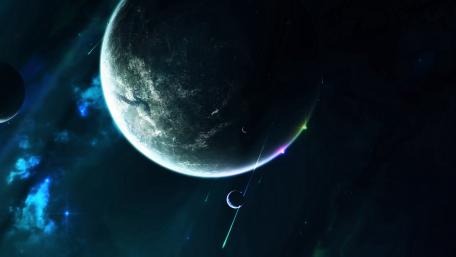 Mystical Planet in the Depths of Space wallpaper