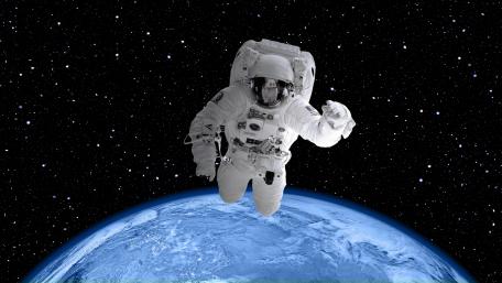 Astronaut on spacewalk wallpaper