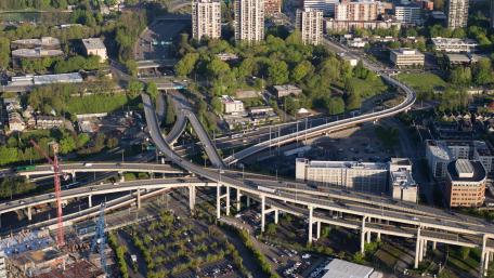 Interchange of I-5, I-405 & SW Harbor Drive wallpaper