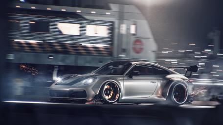 Silver Porsche 911 GT3 wallpaper