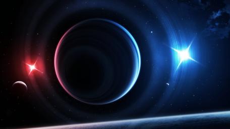Digital space art wallpaper