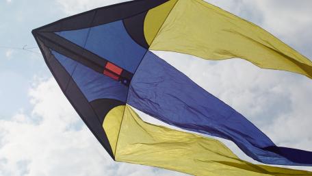 Vibrant Kite Soaring in the Sky wallpaper