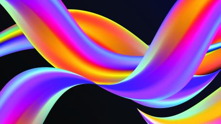 Neon colored wavy abstraction wallpaper
