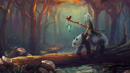 Panda rider wayfarer wallpaper