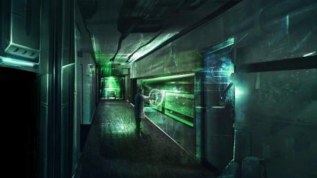 Mystical Corridor of Light and Darkness wallpaper