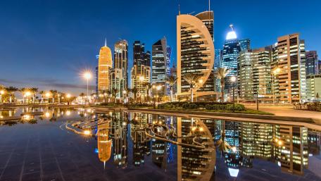 Doha nigh city lights wallpaper
