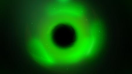 Mystical Green Light in Space wallpaper