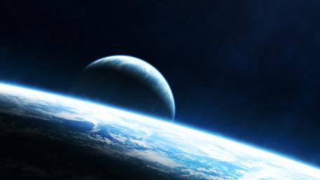 Planet and moon wallpaper