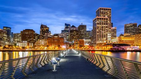 Stunning Night View of a Modern Cityscape wallpaper