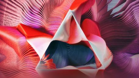 Vibrant Wavy Geometry in Pink Hues wallpaper