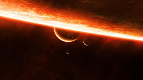 Digital universe space art wallpaper