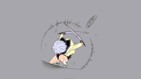Sword-Wielding Anime Character in Dynamic Pose wallpaper
