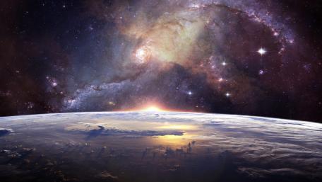 Earth space art wallpaper