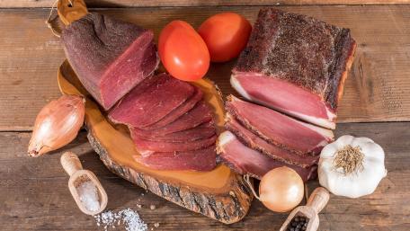 Savory Ham and Fresh Ingredients Wallpaper wallpaper