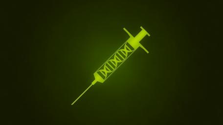 Green syringe wallpaper