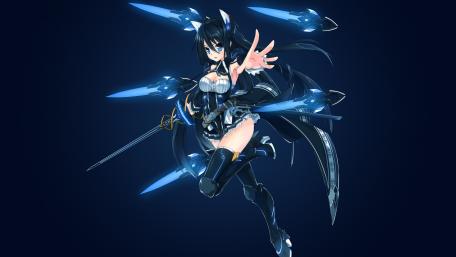 Floating swords anime art wallpaper