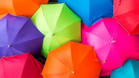Umbrellas wallpaper