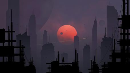 Red moon wallpaper