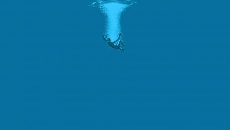Underwater minimal art wallpaper