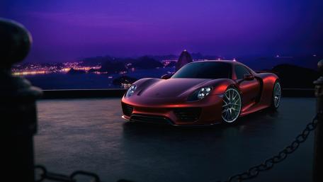 Porsche 918 Spyder side view wallpaper