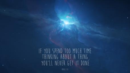 Time to Act: A Bruce Lee Motivational Quote wallpaper