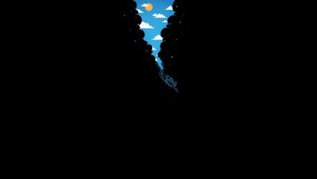 Diver minimal art wallpaper