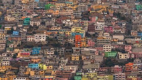 Crowded city wallpaper