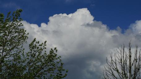 Majestic Clouds Under Blue Sky wallpaper