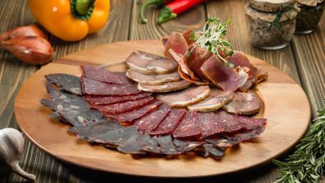 Savory Cold Cuts Platter Delights Taste Buds wallpaper