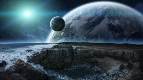 Alien planet surface wallpaper