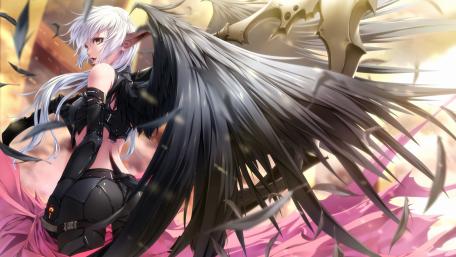 Ethereal Angel of the Twilight Scythe wallpaper