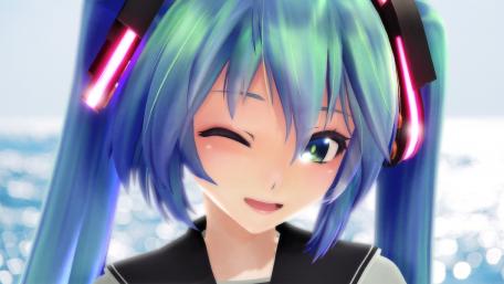 Hatsune Miku wink wallpaper