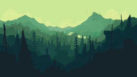 Hiking in the mountains minimal landscape wallpaper