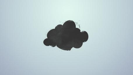 Quirky Cloud Silhouette wallpaper