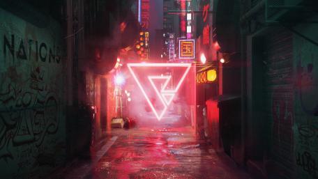 Cyberpunk Neon Street wallpaper