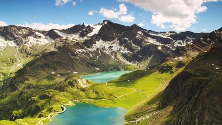 Lago Agnel and Serrù wallpaper