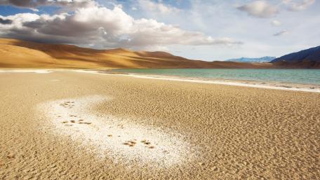 Tranquil Desert Shoreline View wallpaper