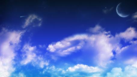 Blue sky fantasy art wallpaper