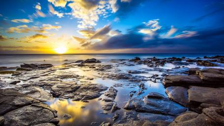 Sunset fromthe seashore wallpaper