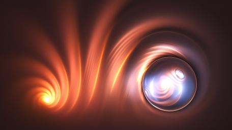 Enchanting Orange Glow in Abstract Form wallpaper